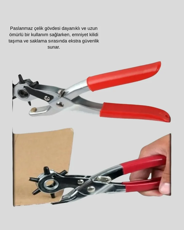 Ergonomik Metal Delik Açma Pense Seti 2mm-4.5mm