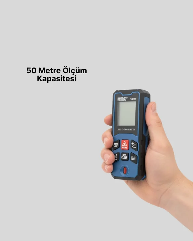 Profesyonel 50 Metre Lazer Mesafe Ölçer Cihazı