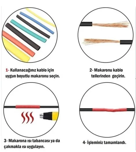 Daralan Makaron Kablo Koruyucu Kılıf 560 Parça Set