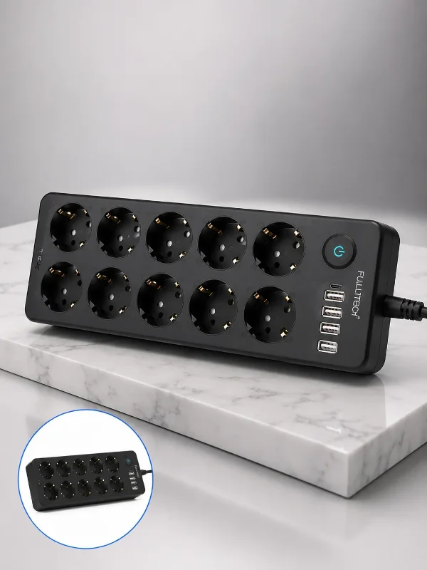 Çoklu Priz Usb Ve Type-c 10'lu Set Ofis Kullanımı