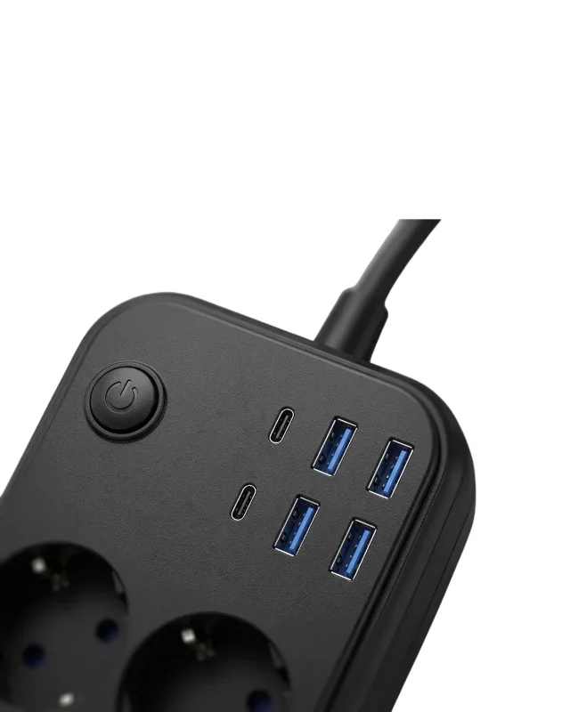 Güvenli Akım Korumalı Çoklu Priz 4 Usb 2 Type-c