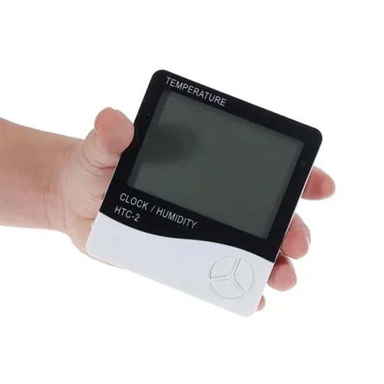 Lcd Ekranlı Alarmlı Nem Ölçer Termometre 2'li Set