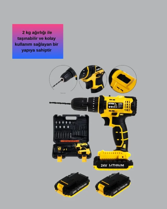 Ergonomik Tasarımlı 12v Akülü Matkap 10 Mm Metal 20 Mm Ahşap Delme
