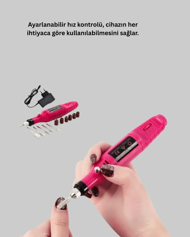 Ergonomik Tırnak Matkap Makinesi Usb Şarjlı 99.000 Rpm