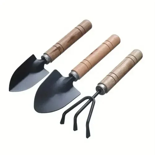 Kompakt Bahçe Seti 3 Parça Mini Kazma Kürek Tırmık