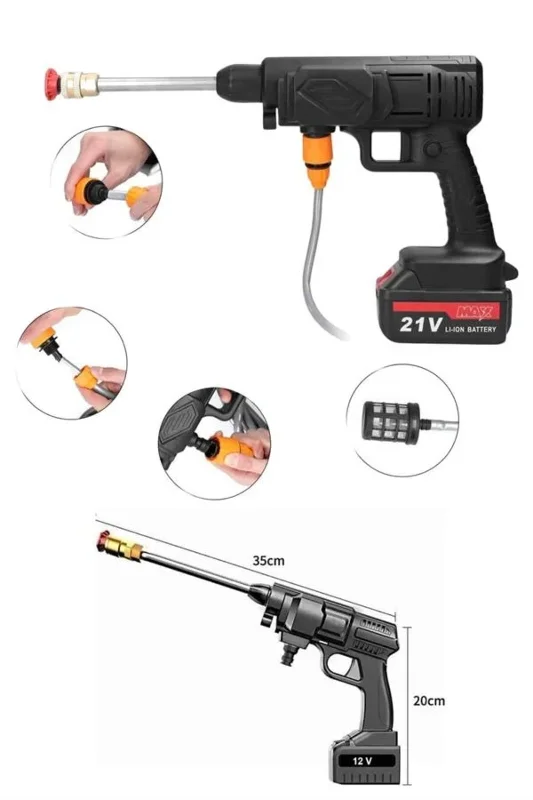Taşınabilir Akülü Yıkama Makinesi 21v 1.7 Mpa Güçlü Temizlik