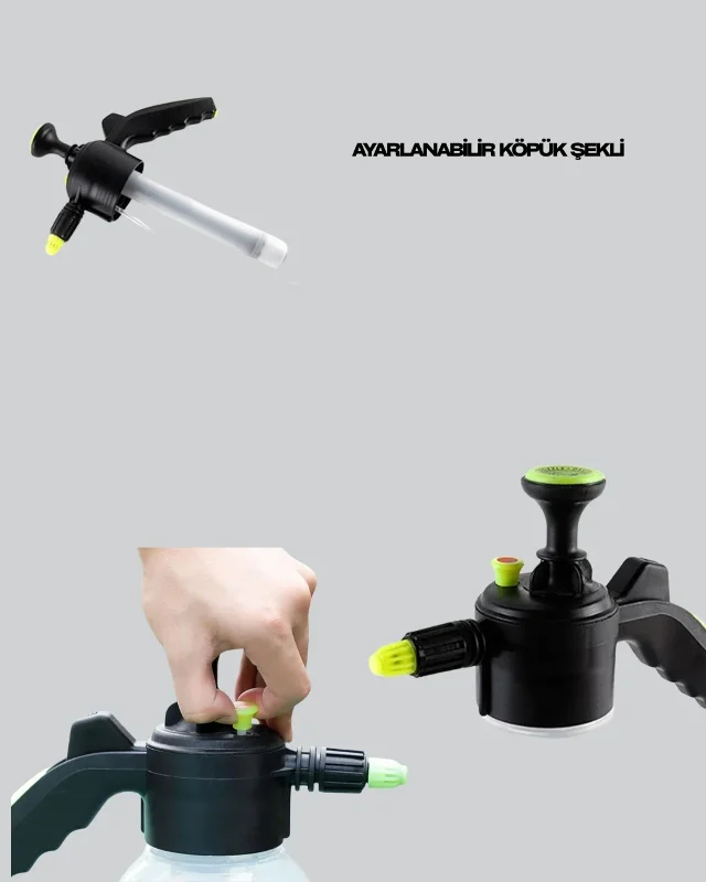 Köpük Püskürtme Şişesi 2l Oto Yıkama İçin Manuel