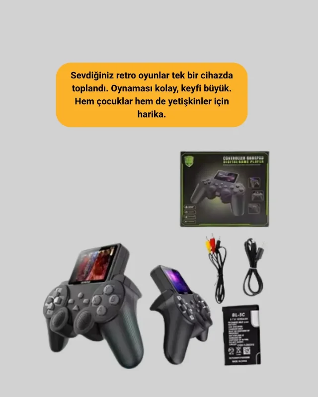 Retro Oyun Konsolu 500 Oyunla Taşınabilir Eğlence