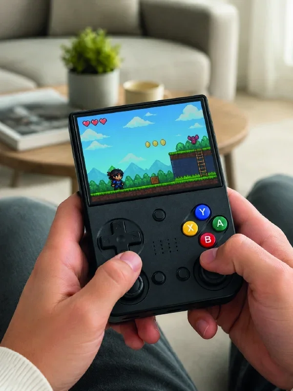 Taşınabilir Retro Oyun Konsolu 64gb Hafıza Çift Joystick