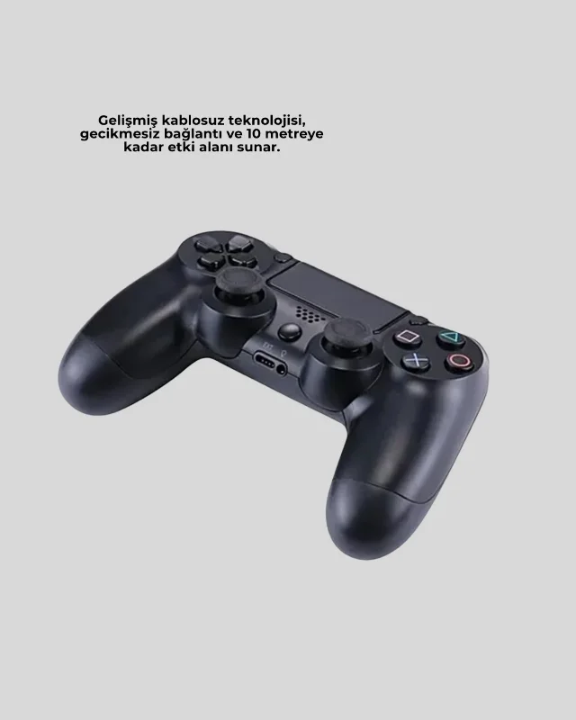 Ergonomik Kablosuz Oyun Kolu Ps4 Uyumlu Çift Titreşimli
