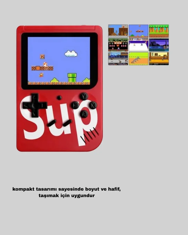 Retro El Konsolu 500 Oyun 2 Oyunculu 3 İnç Ekran