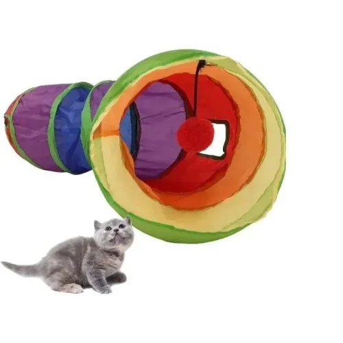 Eğlenceli Kedi Oyun Tüneli 117 Cm Uzunlukta