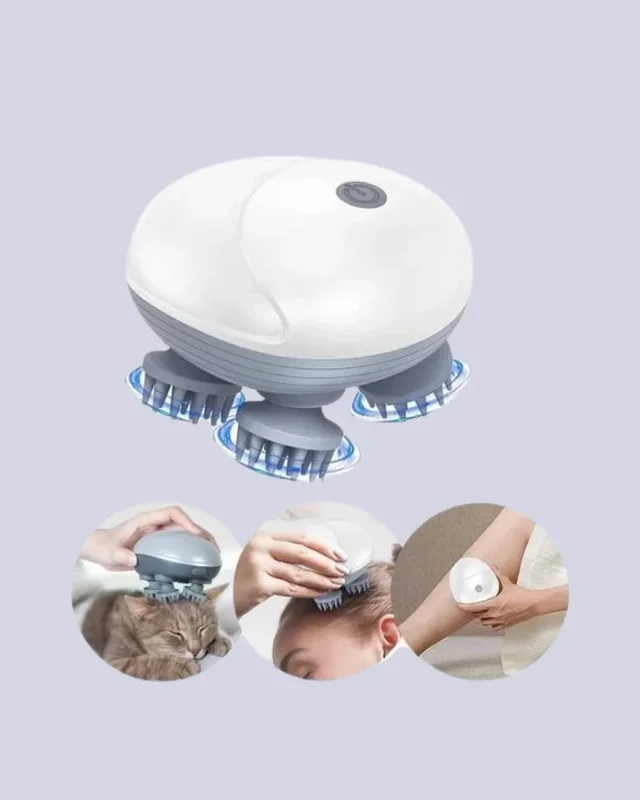 Ergonomik Kablosuz Masaj Aleti 3 Hız Modu Taşınabilir