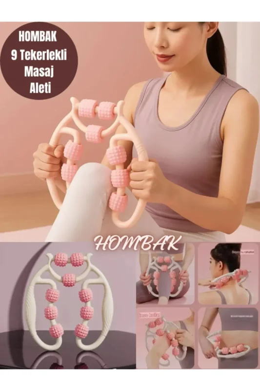Denge Geliştiren 9 Tekerlekli Yoga Silindiri