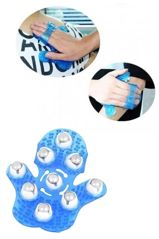 Ergonomik Bilyeli Masaj Eldiveni 9 Adet Metal Bilye İle