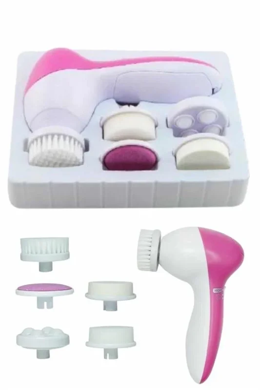 Etkili Cilt Temizleme Ve Masaj Aleti 5 Başlıklı Set