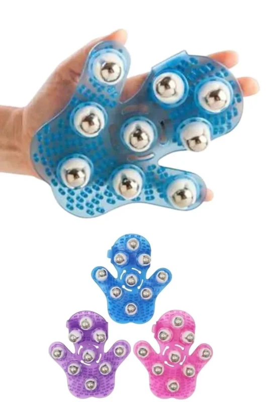 Ergonomik Masaj Eldiveni 9 Bilyeli Tam Vücut Kullanımı