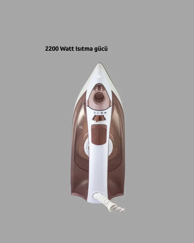 Buharlı Ütü 2200w 120 G Şok Buhar İle Pratik Ütüleme (kahverengi Model)