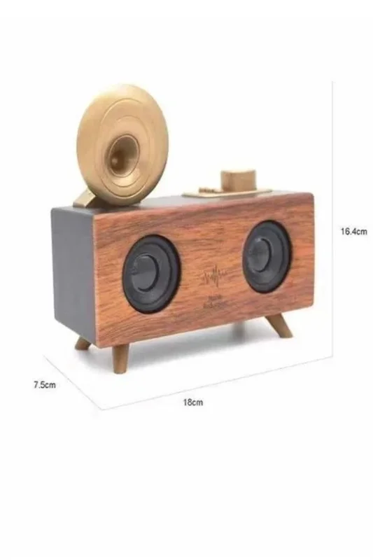 Yüksek Ses Kalitesine Sahip Gramafon Radyo Usb Tf Kart Aux