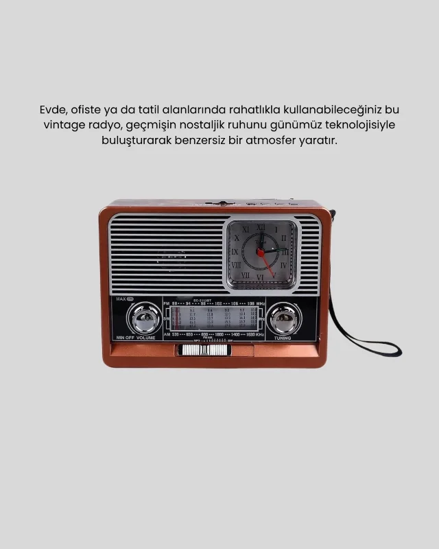 Şık Dekoratif Radyo - Tasarım Ve 2 Yıl Garanti
