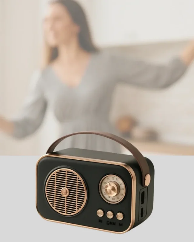 Retro Tasarımlı Bluetooth Radyo Fm Destekli 1 Adet