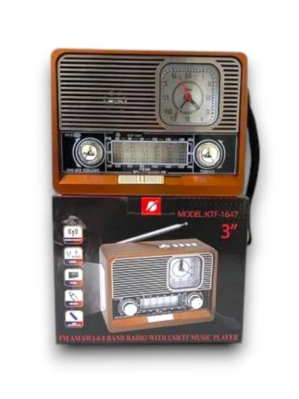 Tasarımlı Bluetooth Radyo 18 Cm Usb Girişli
