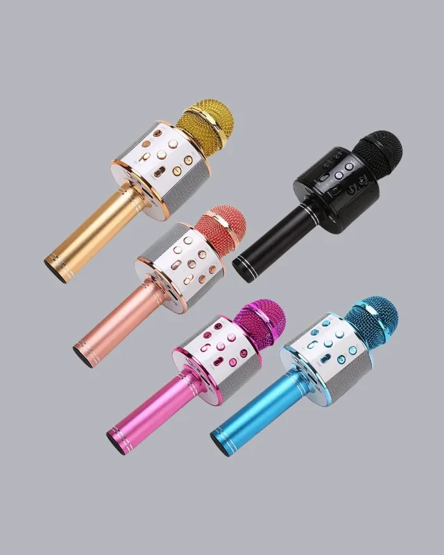 Kompakt Taşınabilir Karaoke Mikrofon Bluetooth Usb Aux
