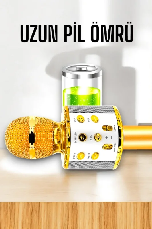 Karaoke Mikrofon Usb Ve Aux Girişli Yüksek Ses Kalitesi (kablosuz Model)