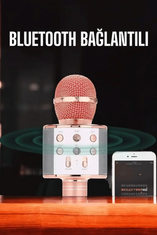 Karaoke Mikrofon Usb Ve Aux Girişli Yüksek Ses Kalitesi (kablosuz Model)