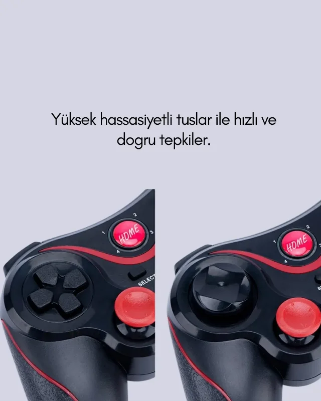 Ergonomik Kablosuz Bluetooth Oyun Kumandası Pc Android Tv Uyumlu