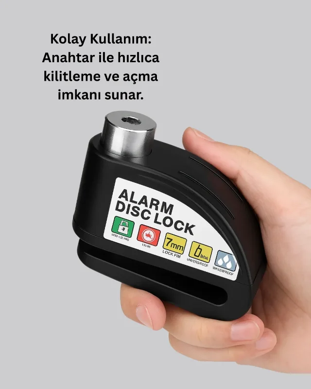 Güvenilir Alarm Disk Kilidi Motosiklet Scooter 110 Db