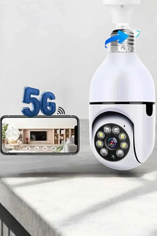 E27 Duy Tipi Wifi Güvenlik Kamerası 1080p Dönebilen
