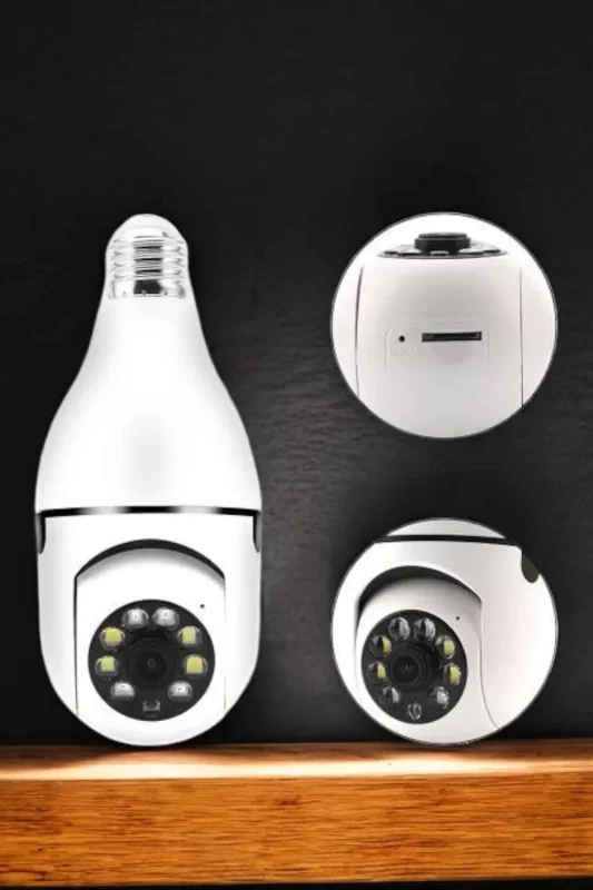 E27 Duy Tipi Wifi Güvenlik Kamerası 1080p Dönebilen