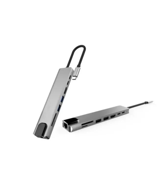 Pratik Type-c Hub Usb Hdmı Rj45 8 Port Çoklayıcı