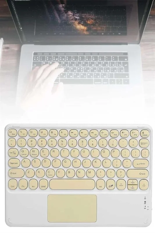 Ergonomik Bluetooth Klavye 10.8 İnç Tabletler İçin