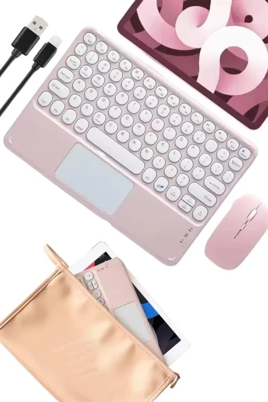 Ultra İnce Taşınabilir Bluetooth Klavye Q Klavye Touchpad
