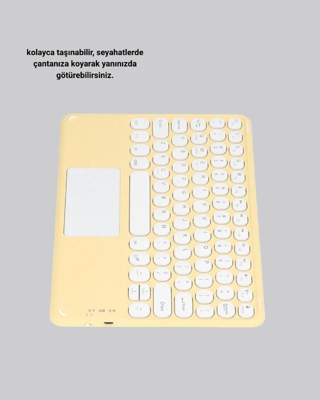 Slim Taşınabilir Kablosuz Bluetooth Klavye - Tüm Cihazlar İçin