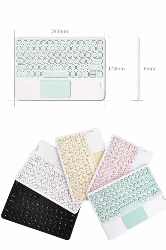 Slim Kablosuz Bluetooth Klavye Touchpad Android Ve İos Uyumlu