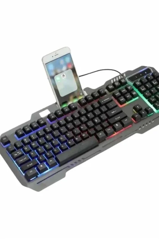 Gaming Oyuncu Klavye Mouse Seti Led Işıklı Siyah