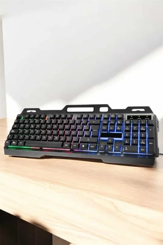 Rgb Işıklı Oyuncu Klavye Ve Mouse Seti Usb Girişli