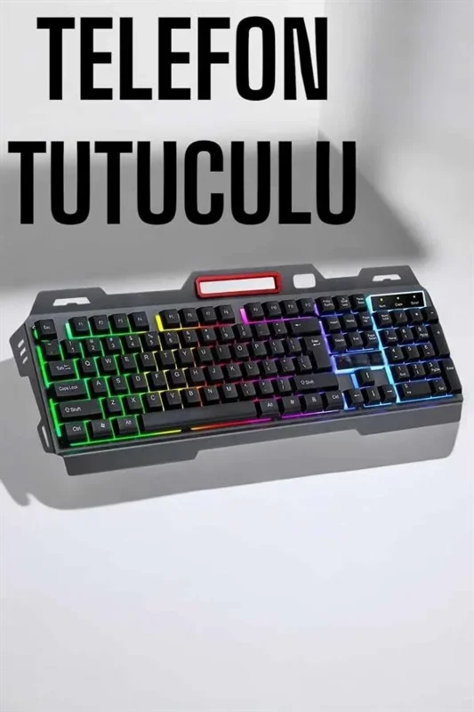 Rgb Işıklı Oyuncu Klavye Ve Mouse Seti Usb Girişli