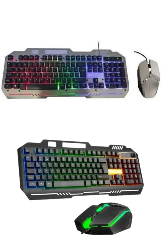 Ergonomik Rgb Işıklı Gaming Klavye Ve Mouse Seti