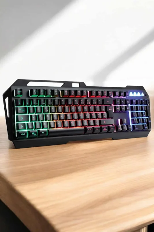 Rgb Işıklı Q Klavye Ve Kablolu Mouse Seti 2'li