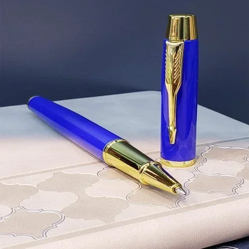 Şık Metal Kalem Mavi Gold 13 Cm Hediye Seçeneği