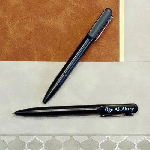 Şık Işıklı Metal Kalem 14 Cm - Promosyon Hediyelik