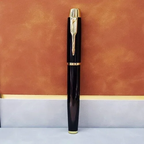 Şık Metal Siyah Gold Roller Kalem 13 Cm