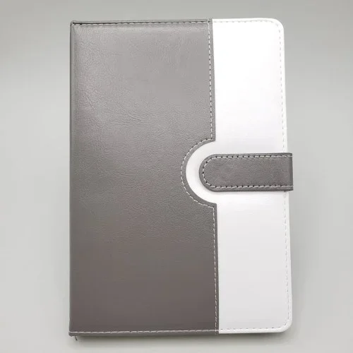 Modern Tasarımlı Çizgili Termo Deri Defter A5 Boyut