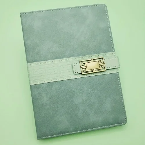 Vintage Tasarımlı Çizgili Deri Defter 1 Adet