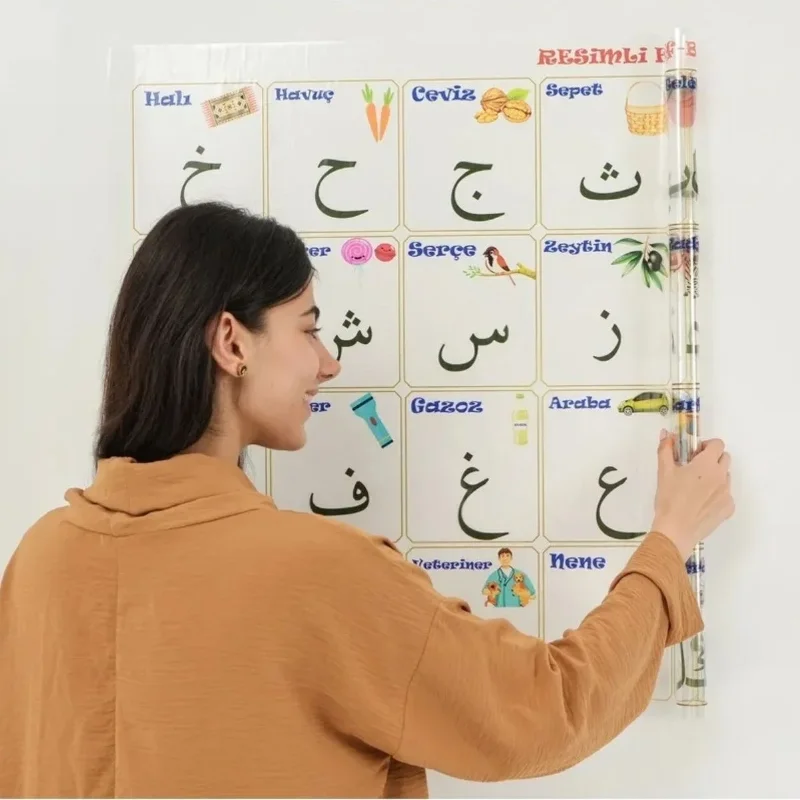 Eğitici Statik Kağıt Elif-ba Tahtası 70x100 Cm