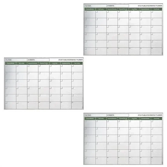 Yapışkanlı Manyetik Program Planlayıcı 85x56 Cm